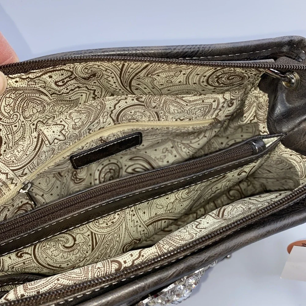 Blazin Roxx Concealed Carry Purse Handbag Studded N7530827 Pockets Bling Western